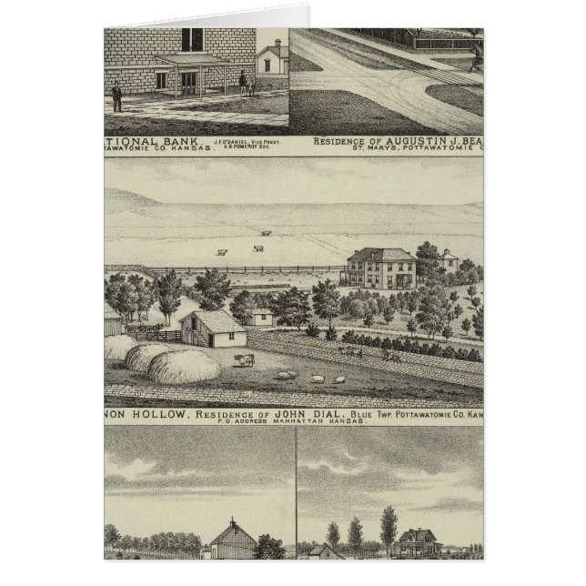 Pottawatomie, Kansas Hälsningskort (Framsidan)