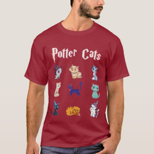 Potter Cats Cute Harry Pawter Kitten gift för fli T Shirt