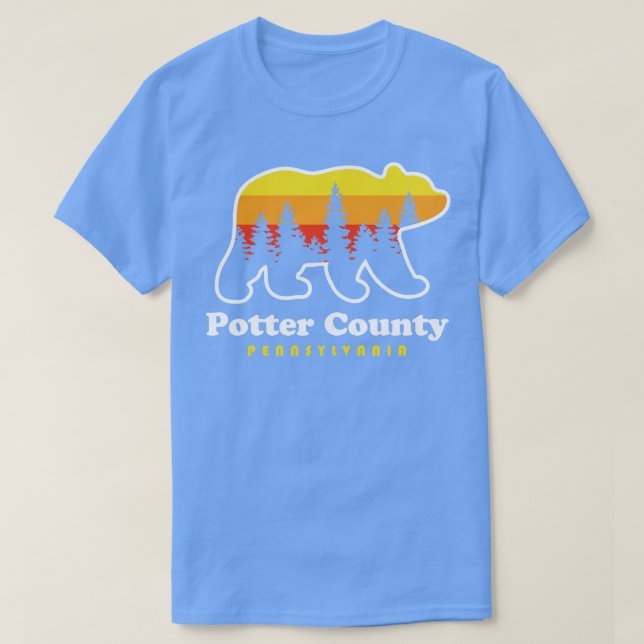 Potter County Pennsylvania Bear Hunting Camping T Shirt (Design framsida)