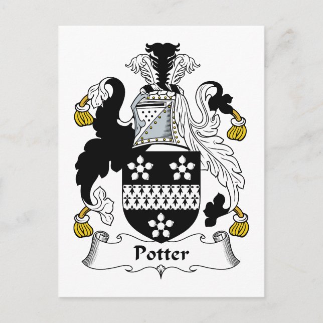 Potter Family Crest Vykort (Framsida)