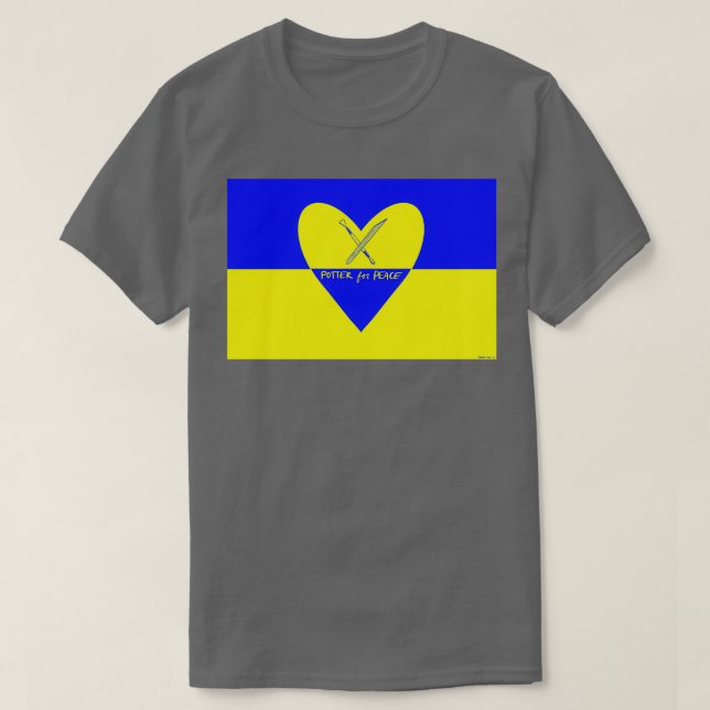 Potter för fred i Ukraina T Shirt (Design framsida)