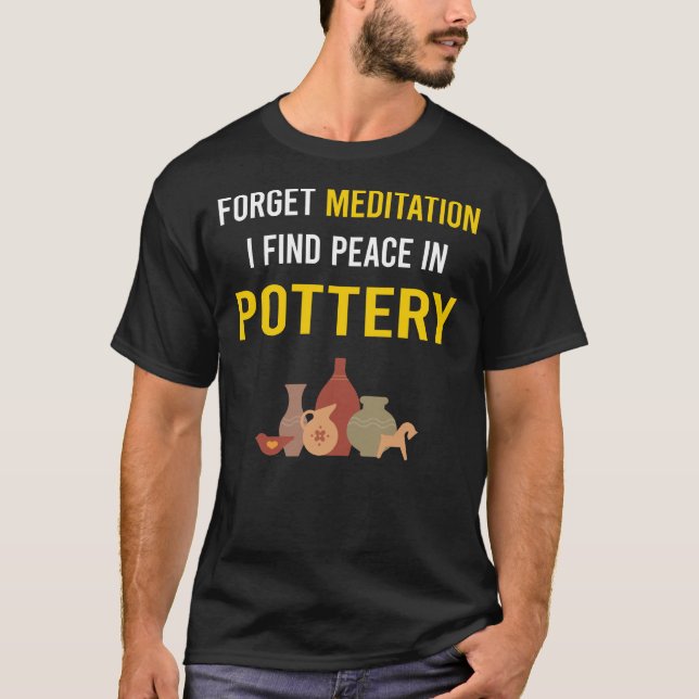 Potter för Meditation Pottery T Shirt (Framsida)