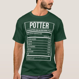 Potter Funny Pottery Näringsetikett för kvinnor T Shirt