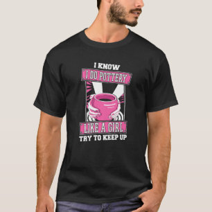 Potter Girl Ceramic Clay Handcraft - Pottery Premi T Shirt
