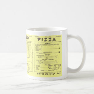 Potter mugg för Pizzameny