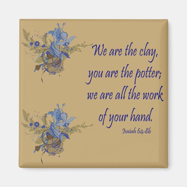 Potter och Clay Bible Verse Magnet (Framsidan)