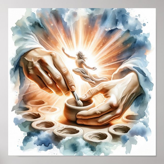 Potter och Clay Christian Art Poster (Framsidan)
