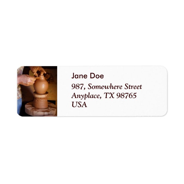 Potter på arbetsplatsen returadress etikett (Framsidan)