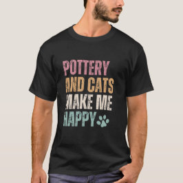 Potteri och katter gör mig Lycklig rolig T Shirt