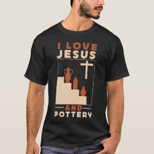 Potterikeramik i Kärlek Jesus och Pottery Jesus T Shirt