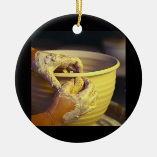 Potternas Händer Skapar 1 Julgransprydnad Keramik (Framsidan)