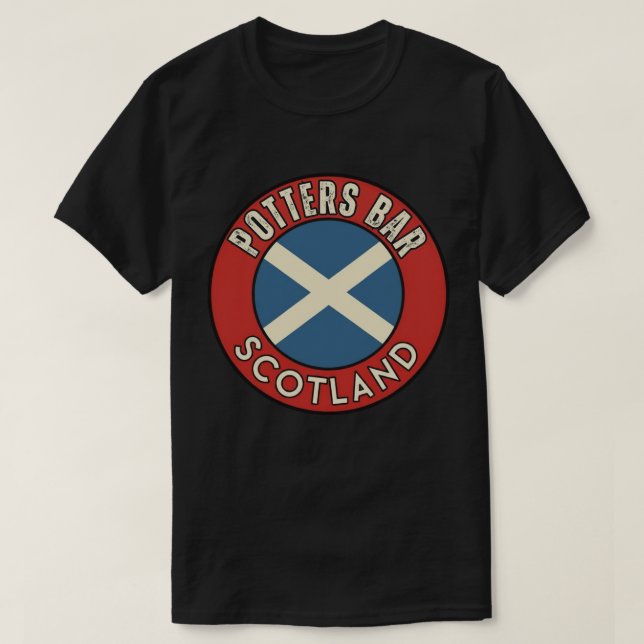 Potters Bar, Skottland T Shirt (Design framsida)