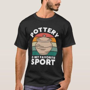 Pottery är min favoritsport, Retro Sunset Artist T Shirt