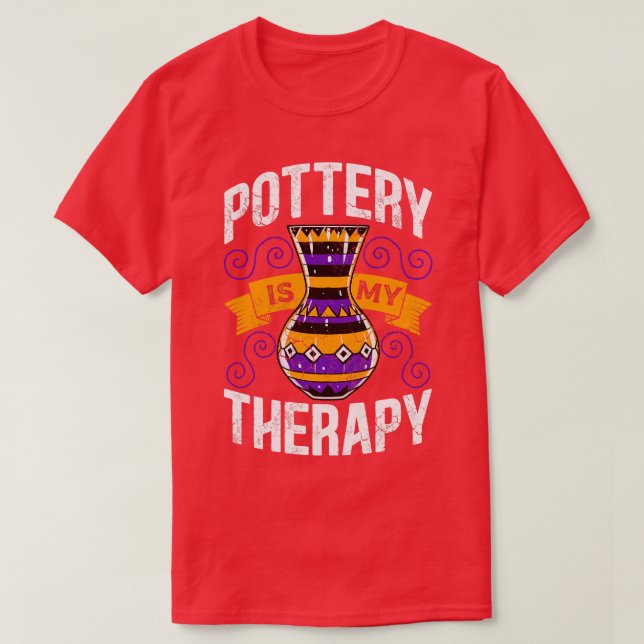 Pottery är min terapi t shirt (Design framsida)