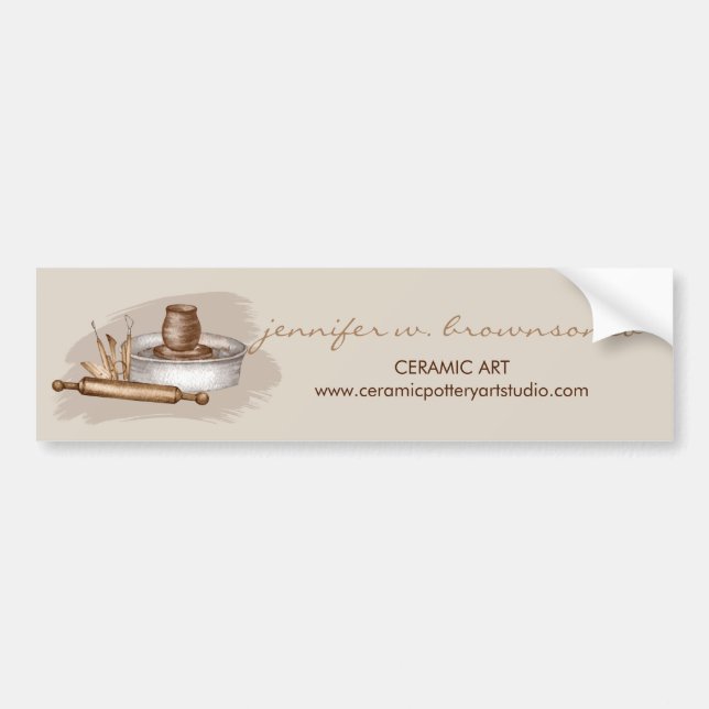 Pottery Ceramics Artist Studio Online Bildekal (Framsidan)