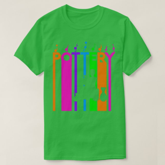 Pottery Colorful Bubbles T Shirt (Design framsida)