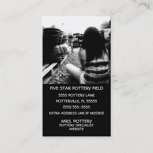 Pottery Fält Visitkort (Framsida)
