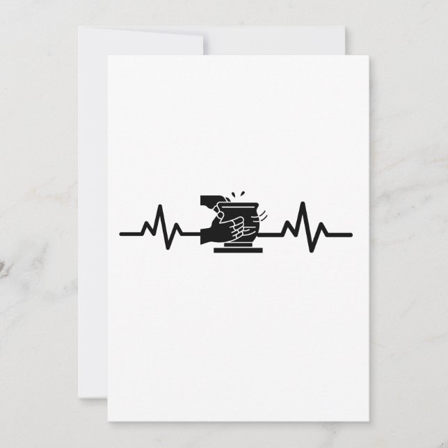 Pottery Heartslag Ceramist Ceramicist Julkort (Framsida)