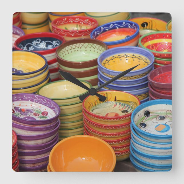 Pottery i Provence Fyrkantig Klocka (Framsida)