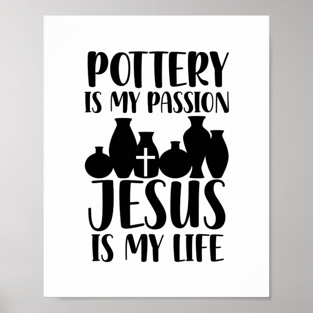 Pottery Jesus | Christian Faith Potter Gift Ideas Poster (Framsidan)