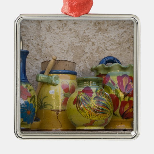 Pottery, Moustiers-Sainte-Marie, Provence Julgransprydnad Metall (Framsidan)