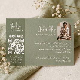 Pottery Photo Business Thanks You For Your Order Tack Kort