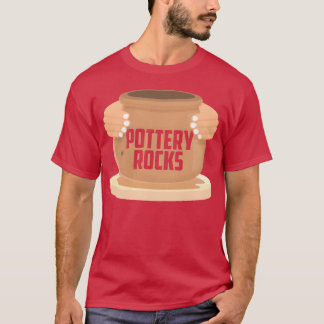 Pottery Rocks Ceramics Artist Potter Maker retro T Shirt