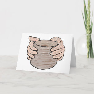 Pottery Skapar Händer Kort