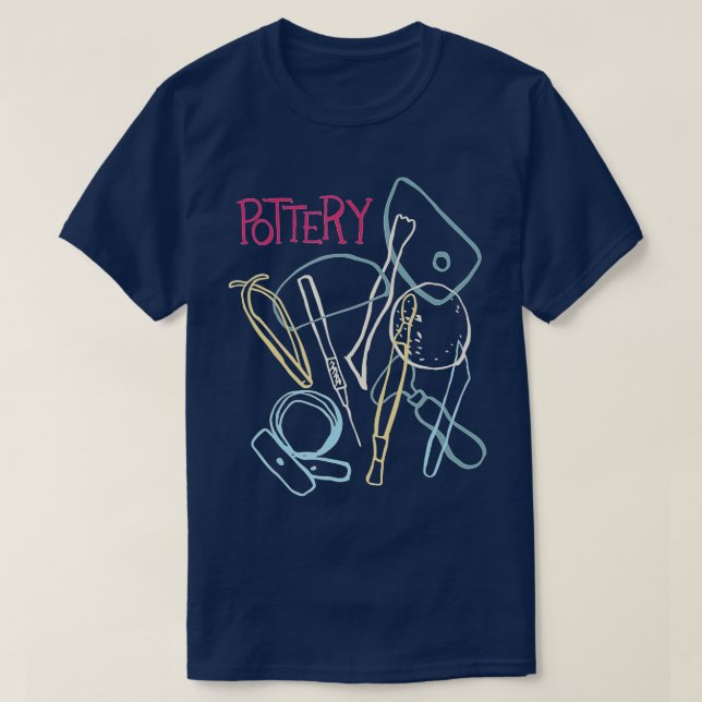 Pottery Verktyg T Shirt (Design framsida)