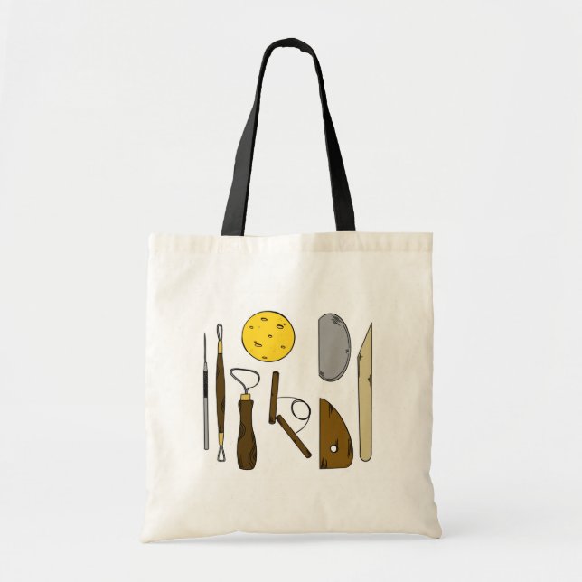 Pottery Verktyg Tote Bag Tygkasse (Framsidan)