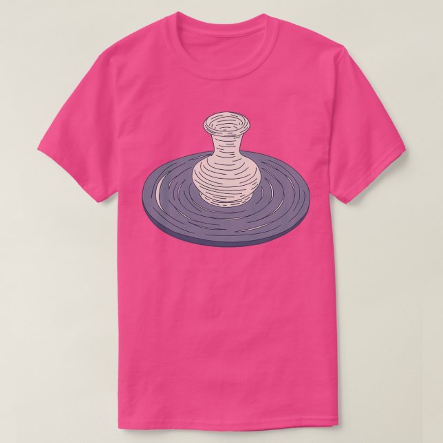 PotteryClassPottersWheelClayware T Shirt (Design framsida)