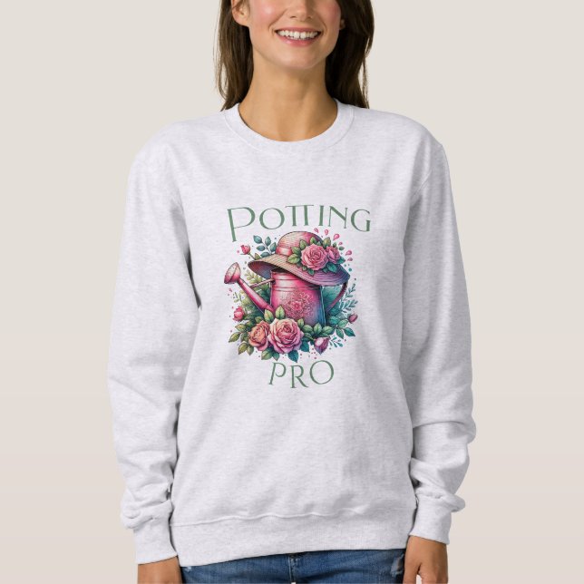 Potting Pro Rosa Watering kan Garden Ash T Shirt (Framsida)