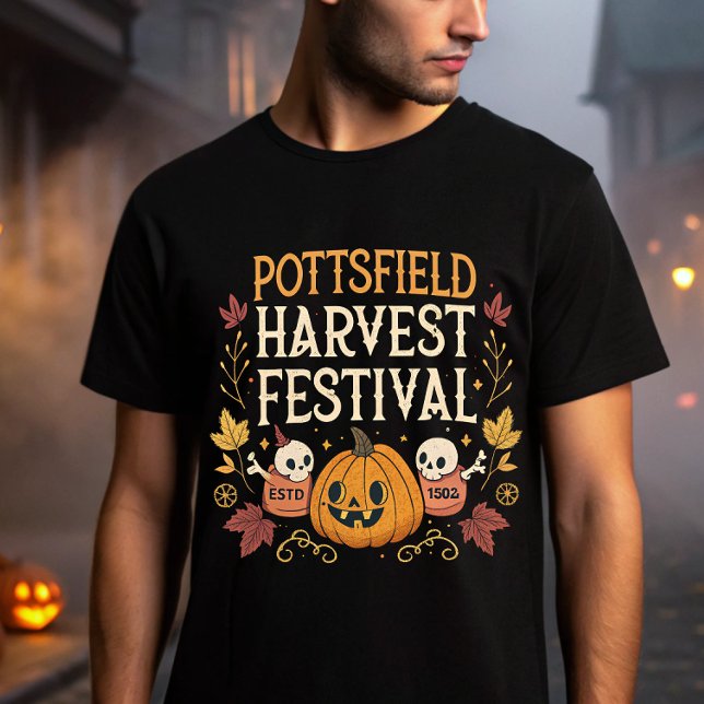 Pottsfield Harvest Festival - Halloween Spooky T Shirt (Skapare uppladdad)