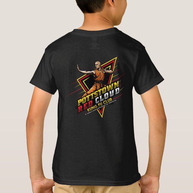 Pottstown Red Cloud Kung fu Klubb Kids Black Shirt T (Baksida)
