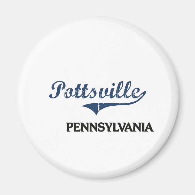 Pottsville Pennsylvania City Classic Magnet (Framsidan)