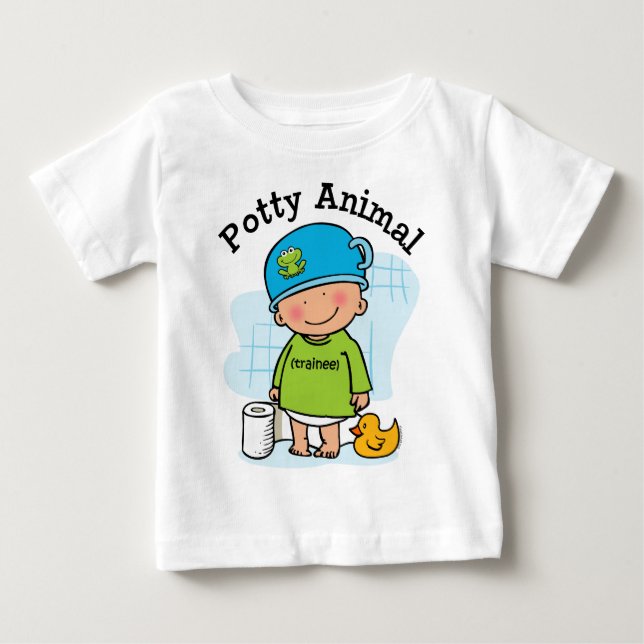 Potty Animal Boy Shirt Tee Shirt (Framsida)
