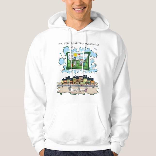 Potty Mouth | Satirisk humor vit hoodie (Framsida)