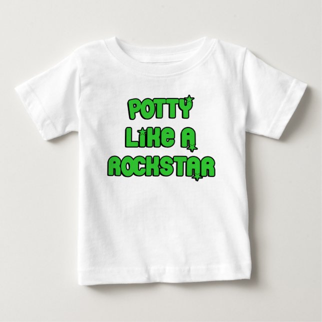 Potty som en Rockstar T Shirt (Framsida)