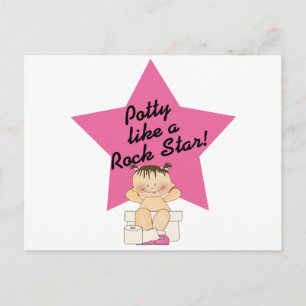 Potty som en Rockstjärna flicka Vykort