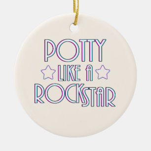 Potty som en Rockstjärna Julgransprydnad Keramik