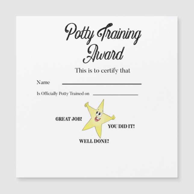 Potty Training Award (Framsida)