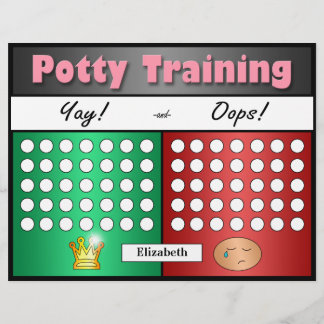 Potty Training Charts för svåra Tränare Reklamblad
