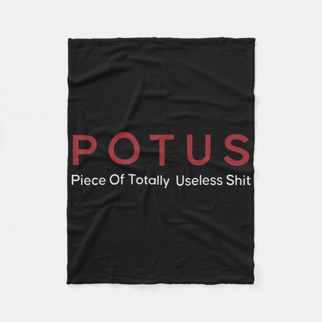 Potus Bit Helt Användbar  Fleecefilt (Framsidan)