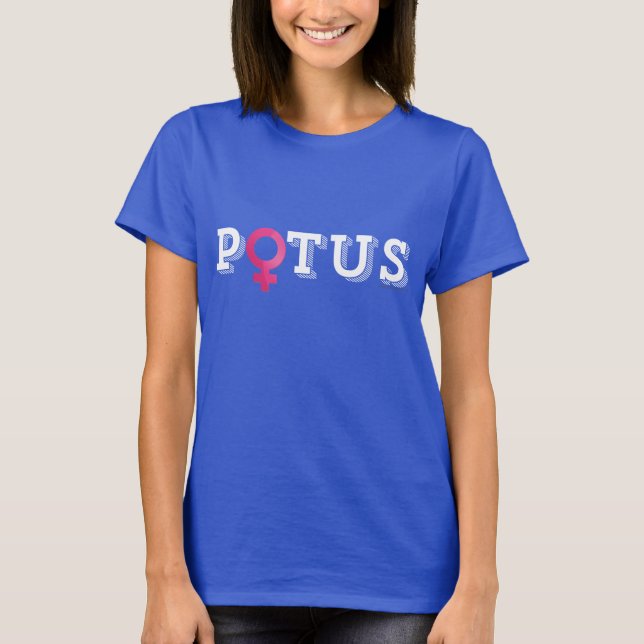 POTUS Hillary '16 (det kvinnliga gendersymbolet) T-shirt (Framsida)