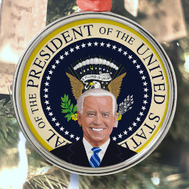 potus joe biden Presidentförseglingen julgran Julgransprydnad Metall
