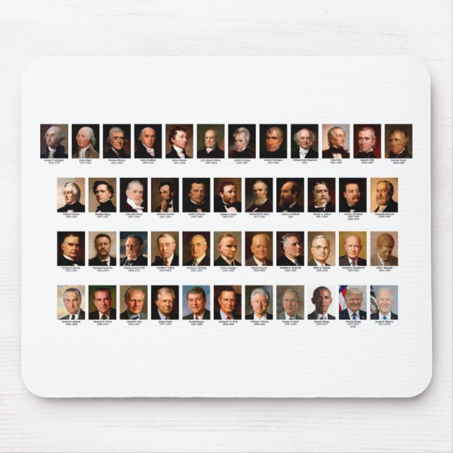 POTUS Portraits Mousepad Musmatta (Framsidan)