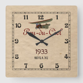Pou-du-Ciel Fyrkantig Klocka