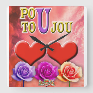 Pou Toujou Fyrkantig Klocka