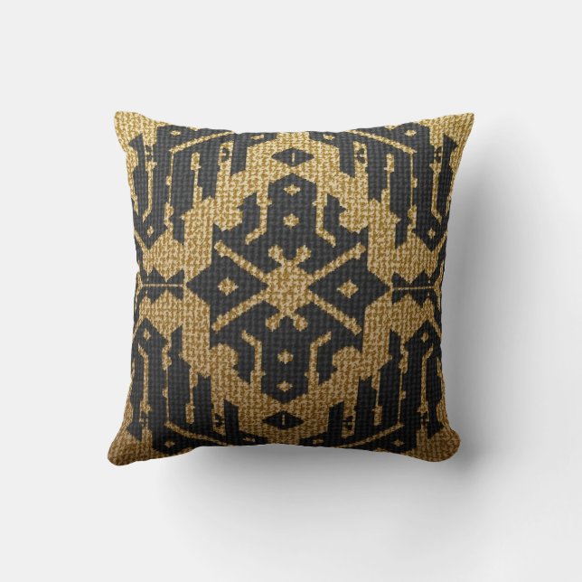 Pouf med en bild med antika färger kudde (Baksida)