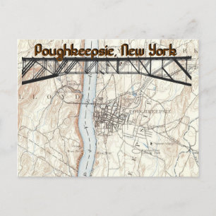 Poughkeepsie, New York Historic Karta vycard Vykort